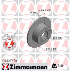 Гальмівний диск ZIMMERMANN 100.1217.20