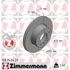 Гальмівний диск ZIMMERMANN 150.3424.20