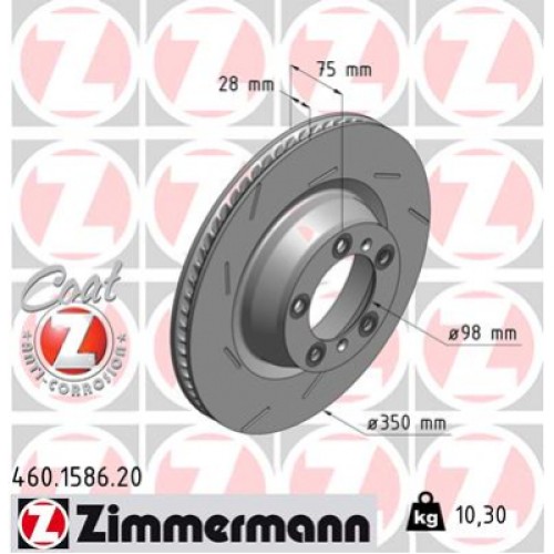 Гальмівний диск ZIMMERMANN 460.1586.20