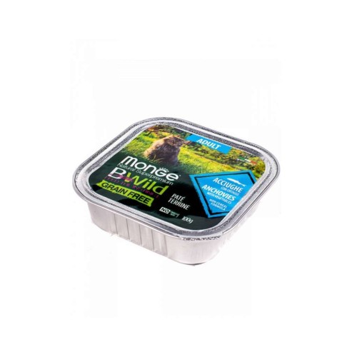 Паштет для котів Monge BWild Grain Free Wet Anchovies Adult Cat 100 г (8009470012874)