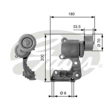 Ролик натягувача ременя Gates T38410