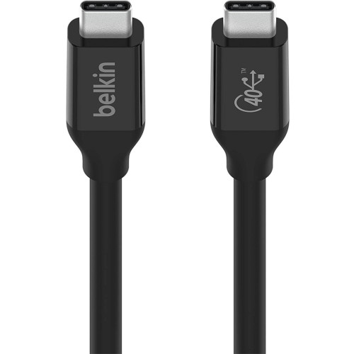 Дата кабель USB4 USB-C to USB-C 0.8m 40Gbps 100W Black Belkin (INZ001BT0.8MBK)