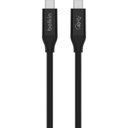 Дата кабель USB4 USB-C to USB-C 0.8m 40Gbps 100W Black Belkin (INZ001BT0.8MBK)