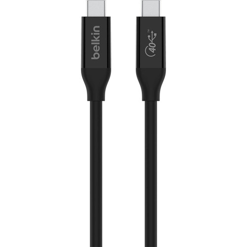 Дата кабель USB4 USB-C to USB-C 0.8m 40Gbps 100W Black Belkin (INZ001BT0.8MBK)