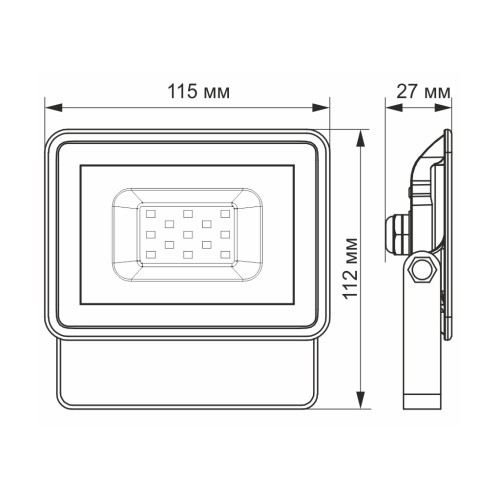 Прожектор Videx LED Fe 10W 5000K 12V (VL-Fe105W-12V)