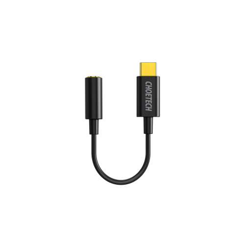 Перехідник USB-C to 3.5m stereo-audio (CDLA) Choetech (AUX003-BK)