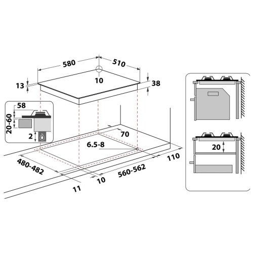 Варочна поверхня Whirlpool TKRL661NB