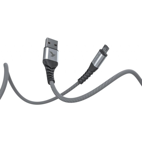 Дата кабель USB 2.0 AM to Micro 5P 1.0m Flex Gray Pixus (4897058531145)