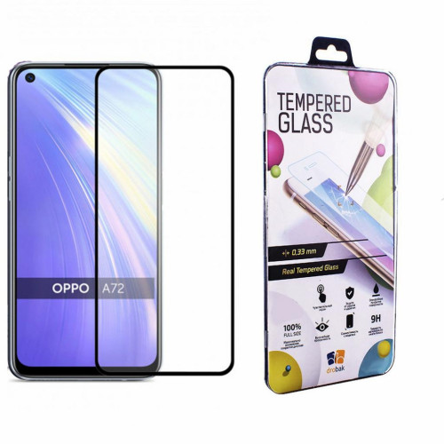 Скло захисне Drobak OPPO A72 Full Cover Full Glue (Black) (121298) (121298)