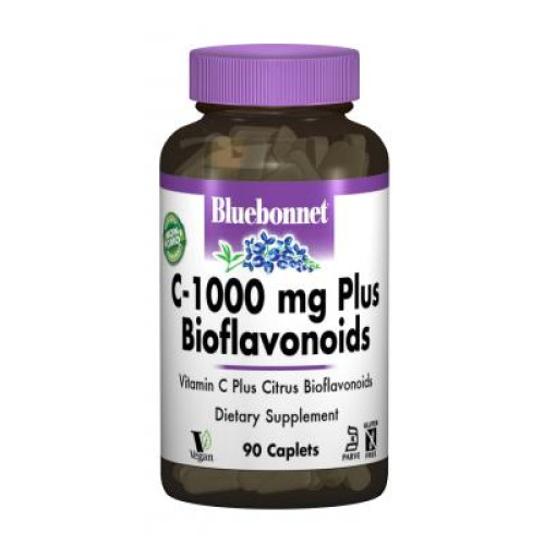 Вітамін Bluebonnet Nutrition С-1000 + Біофлавоноїди, 90 капсул (BLB0528)