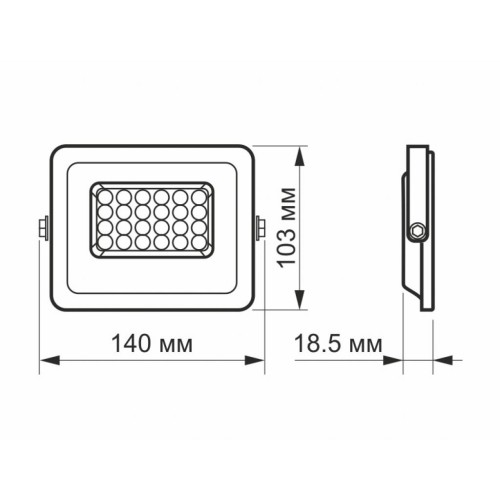 Прожектор Videx LED  20W 5000K 220V (VL-F2e-205W)