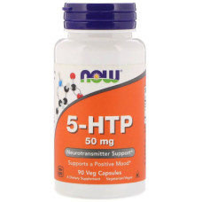 Амінокислота Now Foods 5-HTP (гідроксітріптофан), 50 мг, 90 вегетаріанських капсул (NOW-00099)