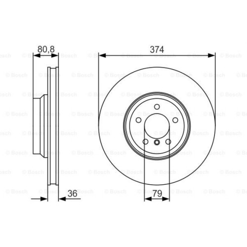 Гальмівний диск Bosch 0 986 479 R35