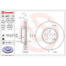 Гальмівний диск Brembo 09.A621.11