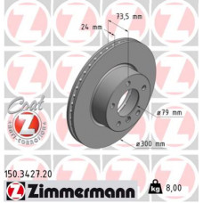 Гальмівний диск ZIMMERMANN 150.3427.20