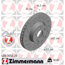 Гальмівний диск ZIMMERMANN 400.3654.20