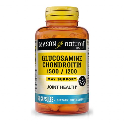 Вітамінно-мінеральний комплекс Mason Natural Глюкозамін Хондроітин, Glucosamine Chondroitin, 60 капсул (MAV13031)