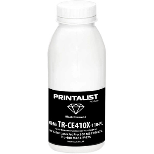 Тонер HP CLJ Pro 300 M351/M375, Pro 400 M451/M475, 110г Black Printalist (TR-CE410X-110-PL)