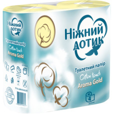 Туалетний папір Ніжний дотик Aroma Gold 2 шари 4 рулони (4823019010992)
