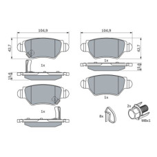 Гальмівні колодки Bosch 0 986 494 014