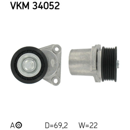 Натягувач ременя з роликом SKF VKM 34052