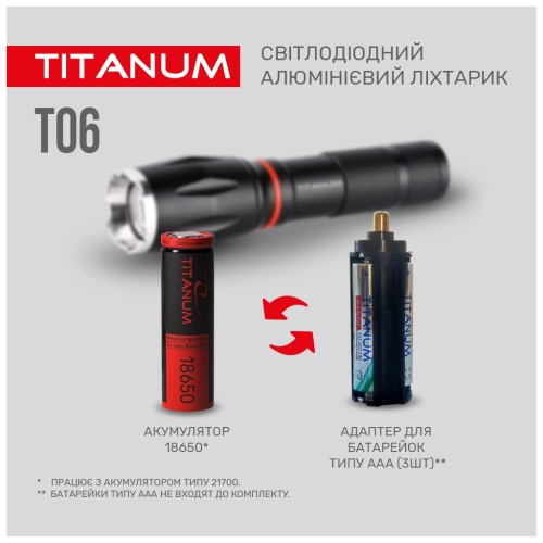 Ліхтар TITANUM 300Lm 6500K (TLF-T06)