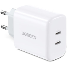 Зарядний пристрій Ugreen 2xUSB 40W PD (2xType-C) PD CD243 White (10343)