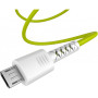 Дата кабель USB 2.0 AM to Micro 5P 1.0m Soft white/lime Pixus (4897058531176)