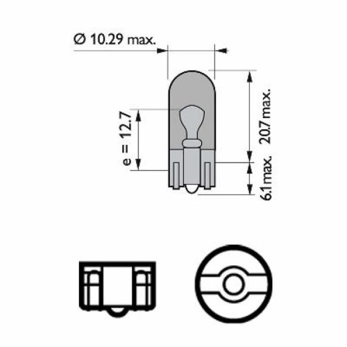 Автолампа Philips 5W (12396 NA B2)