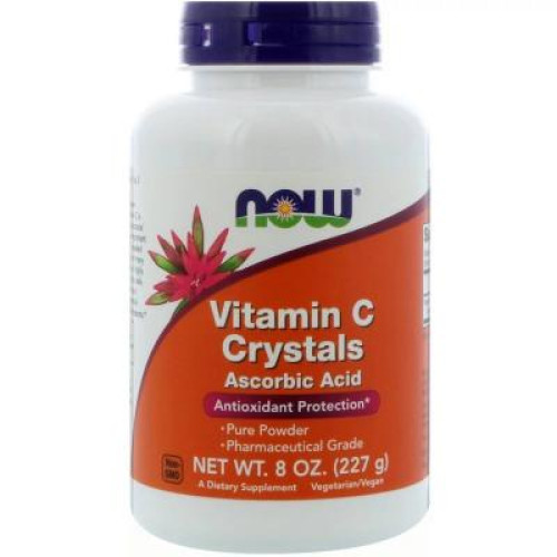 Вітамін Now Foods Вітамін С, Кристали, Vitamin C Crystals, 8 oz (227 гр) (NOW-00790)