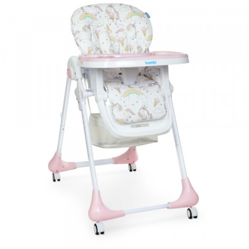 Стілець для годування Bambi M 3233 unicorn pink