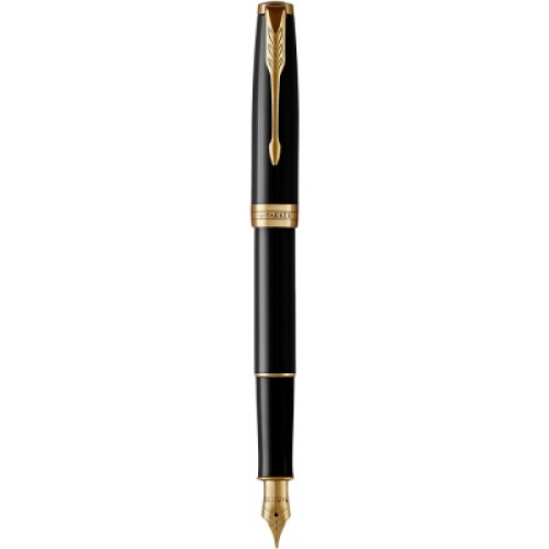 Ручка пір'яна Parker SONNET 17 Black Lacquer GT  FP F (86 015)