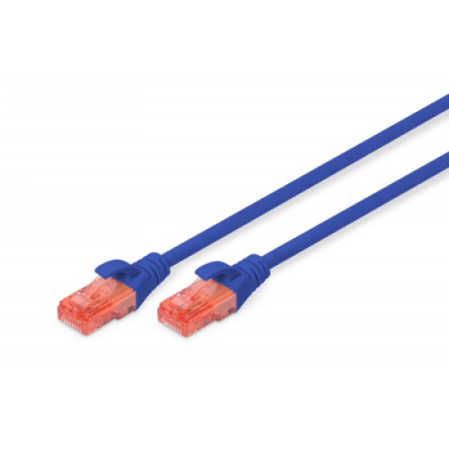 Патч-корд 0.5м, CAT 6 UTP, AWG 26/7, Cu, LSZH, blue Digitus (DK-1617-005/B)