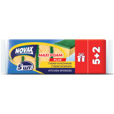 Губки кухонні Novax Maxi Foam 5+2 шт. (4823058326566)