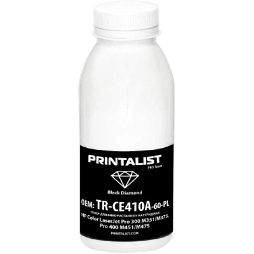 Тонер HP CLJ Pro 300 M351/M375, Pro 400 M451/M475, 60г Black Printalist (TR-CE410A-60-PL)