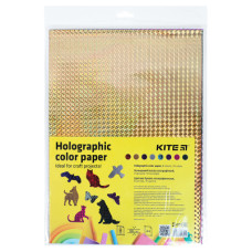 Кольоровий папір Kite А4 голографічний 8 аркушів/8 кольорів (K22-426)