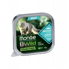 Паштет для котів Monge BWild Grain Free Wet Cod Fish Adult Cat 100 г (8009470012867)