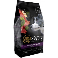 Сухий корм для собак Savory Medium Breed rich in Fresh Turkey and Lamb 3 кг (4820232630266)