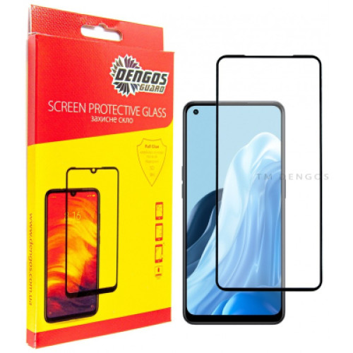 Скло захисне Dengos Full Glue Oppo Reno 7 (TGFG-225)