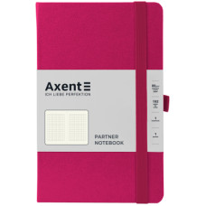Книга записна Axent Partner, 125x195 мм, 96 аркушів, клітинка, малинова (8201-50-A)