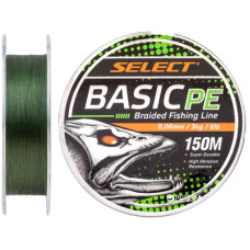 Шнур Select Basic PE 150m Dark Green 0.06mm 6lb/3kg (1870.18.19)