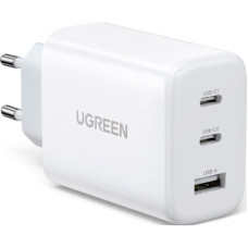 Зарядний пристрій Ugreen 3xUSB 65W (2xType-C+USB QC3.0) Fast Charger White CD275 (90496)