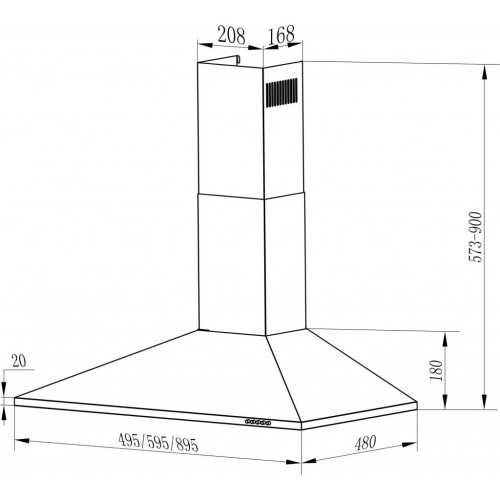 Витяжка кухонна Interline UNNA X A/60 PB/2/T