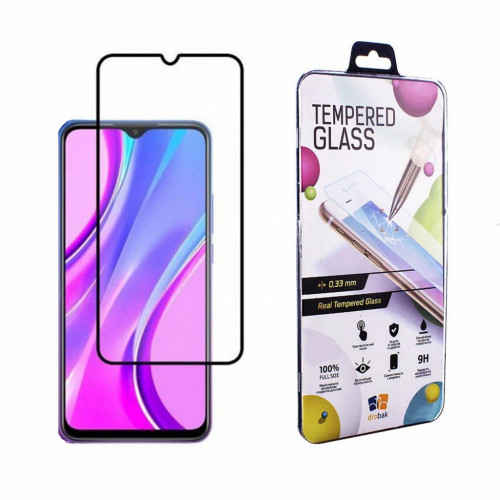 Скло захисне Drobak Xiaomi Redmi 9A Full Cover Full Glue (Black) (222233) (222233)