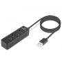 Концентратор REAL-EL HQ-174 USB-A 2.0 1.2m black (EL123110006)