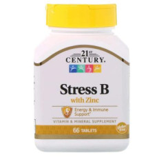 Вітамін 21st Century B-Комплекс від Стресу + Цинк, 66 таблеток (CEN-22331)