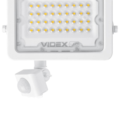 Прожектор Videx LED 30W 5000K з датчиком руху (VL-F2e3)
