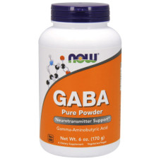 Амінокислота Now Foods GABA (гамма-аміномасляна кислота), Порошок, 170 гр (NOW-00215)