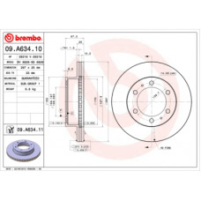 Гальмівний диск Brembo 09.A634.10