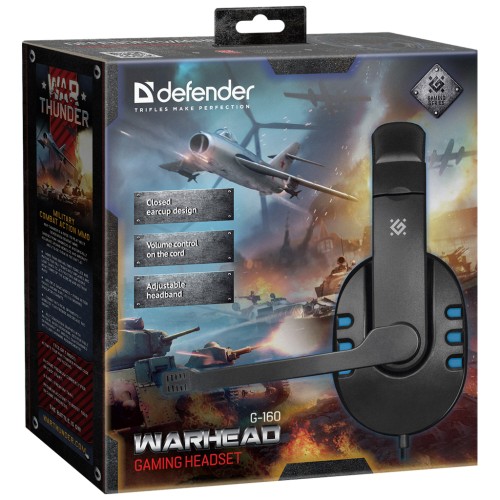 Навушники Defender Warhead G-160 Black-Blue (64118)